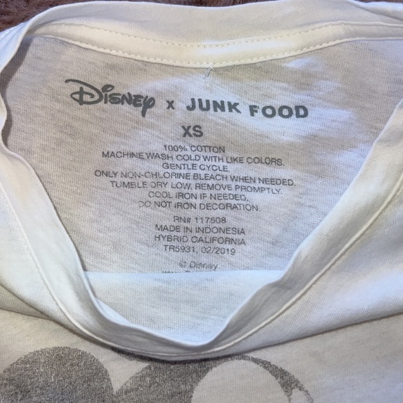 Disney X Junk Food XS soft cotton shortsleeve t-shirt girls top Mickey Mouse XS​ - Picture 2 of 5